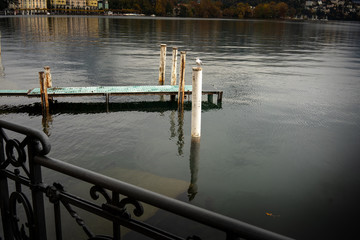 Lake Lugano, Lugano, Canton Ticino, Switzerland. Lugano Lombard is a city in southern Switzerland...