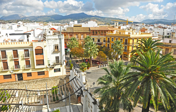 Panoramic view of Cabra, a famous town of the province of Cordoba, Andalusia, Spain