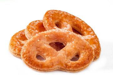 sugared cookies on a white background