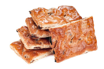 Some puff pastry isolated on a white background