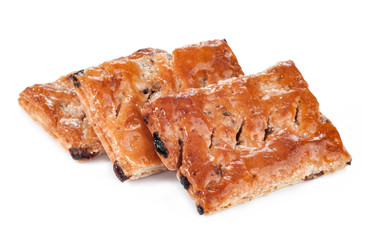 group of puff pastry isolated on white background