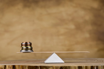 Money Concept , Money Scales and Balance