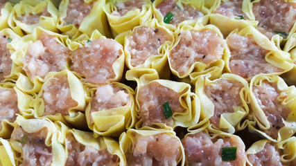 close-up cooking homemade shumai
