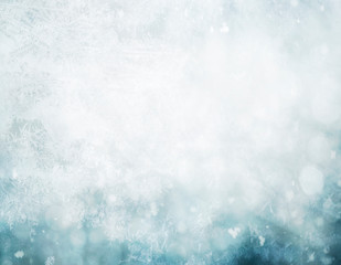 Christmas snow and frost abstract background