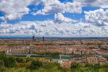 Obraz premium Panorama of Lyon - France