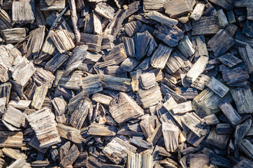 textured wooden chips