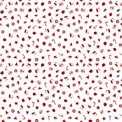 Seamless pattern for Christmas with elements Christmas. Beautiful pattern for a luxurious gift wrapping paper, t-shirts, greeting cards. Merry Christmas background. Vector illustration.