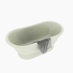 3d render of postmodern bathtub