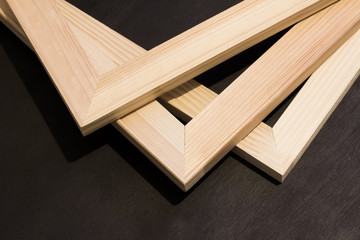 Subframes. Wooden frames for stretching artistic canvas.	