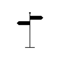 Street sign icon with EPS 10 - jpeg format, simple and trendy flat style isolated on white background. Street sign black monochrome icon