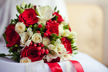 bouquet of white roses