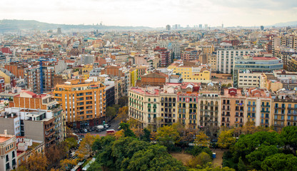 Fototapeta premium view of barcelona from sagrada familia