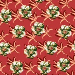 Badezimmer Foto Rückwand floral pattern  © ESN design