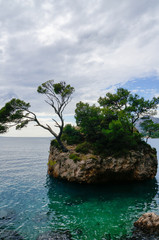 Stunning Brela Stone a famous landmark on one of the most beautiful beaches in the world on Makarska Riviera,Dalmatia,Croatia.