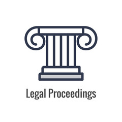 Law and Legal Icon Set with Judge, Jury, and Judicial icons
