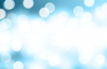 Lights or blurred bokeh on blue gradient background