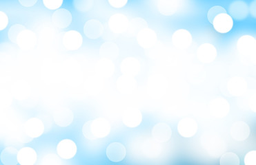 Lights or blurred bokeh on blue gradient background