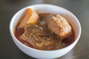 spicy red curry that thai popular food