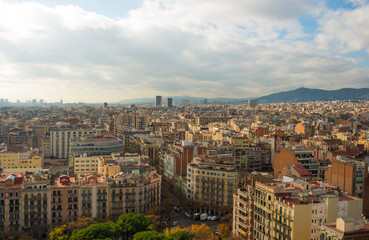view of barcelona from sagrada familia