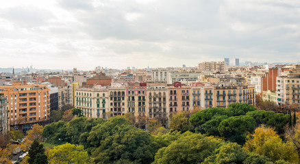 Fototapeta na wymiar view of barcelona from sagrada familia