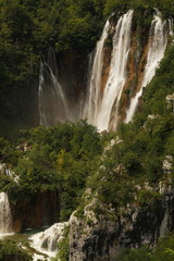 Big waterfall in the forest