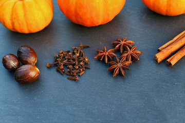 Pumpkin spice and fruits