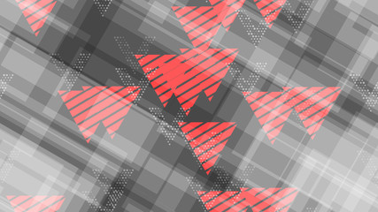 Naklejka premium Grunge Geometric Seamless Pattern. Dark and Llight Triangles, Points, Lines. Element of the Modern Background, Packaging, Textiles, Wallpaper. Sporty Fashion Pattern.