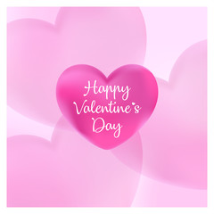 happy valentines day greeting card vector illustration