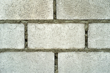 Abstract texture and background of concrete bricklayer wall at the construction site