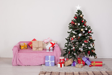 Christmas Tree House Interior new year holiday gifts winter decor