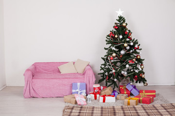 Christmas Tree House Interior new year holiday gifts winter decor