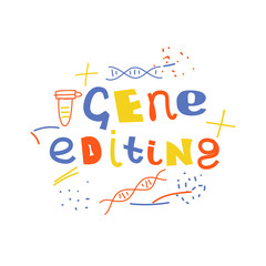 gene dna editing vector concept in bright colors
