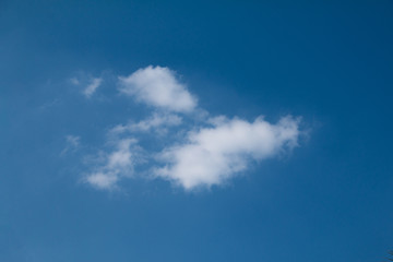 White clouds with Blue sky background