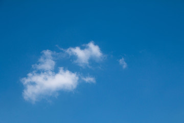 White clouds with Blue sky background