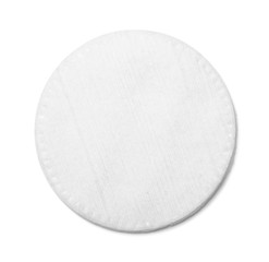 Fototapeta na wymiar Cotton pads beauty on white background isolation top view