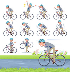 Naklejka premium flat type Jacket blue vest men_road bike