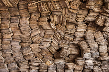 Folios of old manuscripts in library of Tsuglagkhang buddhist monastery, Gangtok, Sikkim, India