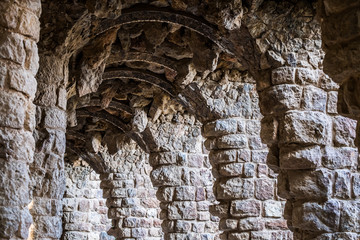 Colonnes en pierre, Parc Guell de Barcelone, Espagne