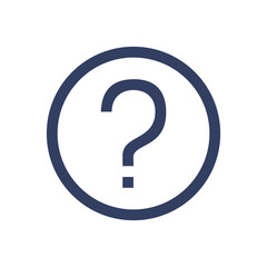 Line icon question isolated on white background. Vector illustration.