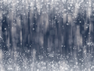 Naklejka na ściany i meble abstract bokeh blurred dark blue back background, vertical motion background in white navy blue color with bokeh, snowy background