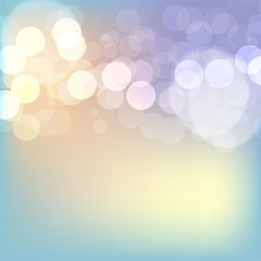 Winter bokeh background festive light