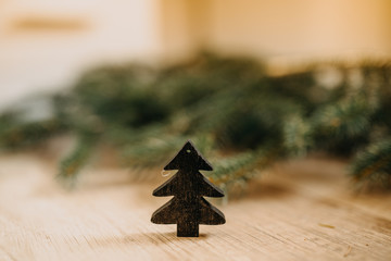 christmas pine tree decoration details