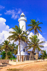 Landmarks of Sri  Lanka - lighthouse in Galle fort, south of island