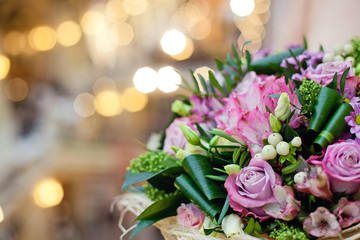 wedding bouquet on the table