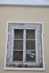 Window of house under renovation