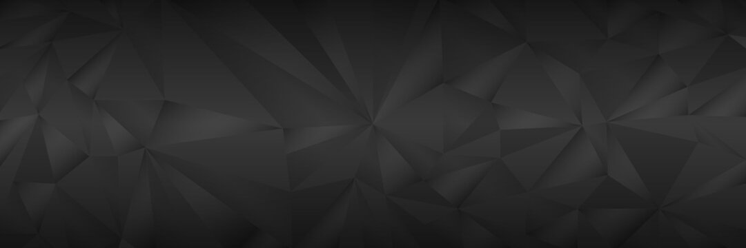 horizontal elegant polygon dark and black background for pattern and design,vector illustration