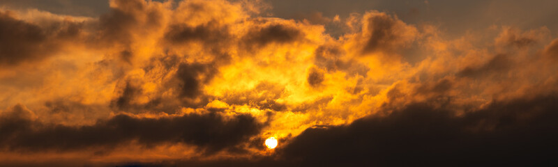 brennender Himmel, Sonnenuntergang