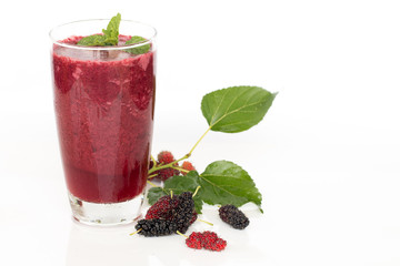 Home made Mulberry smothie healthy drink