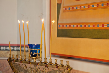 candles in church