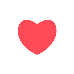 red heart pastel design icon flat on white background